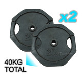 X2 Disco 20kg C/manijas Gym Fitness Crossfit Funcional Pesas