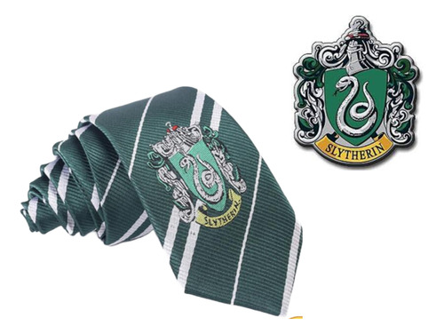 Pack Disfraz Harry Potter: Corbata Slytherin Y Parche Autoadhesivo 