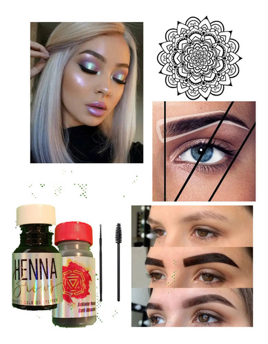 Henna Hd Cejas Semipermanente Microbladiang Tatuaje Tinta | Envío gratis