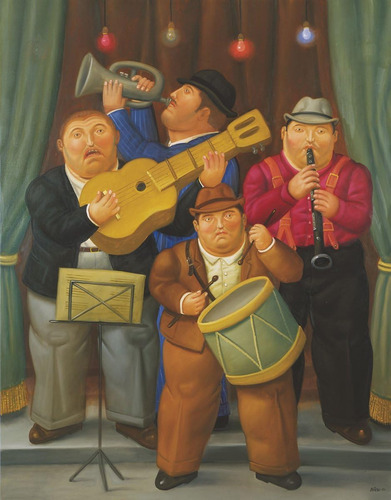 Póster De Fernando Botero, La Orquesta Pinturas Famosas
