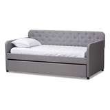 Baxton Studio Daybeds - Individual, Gris Claro