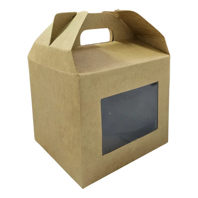 20 Cajas Dulcera Boxlunch Mini Lonchera Con Ventana 11x10x9 Color Kraft
