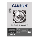 Bloco Papel Canson Layout 120g A4 50 Folhas