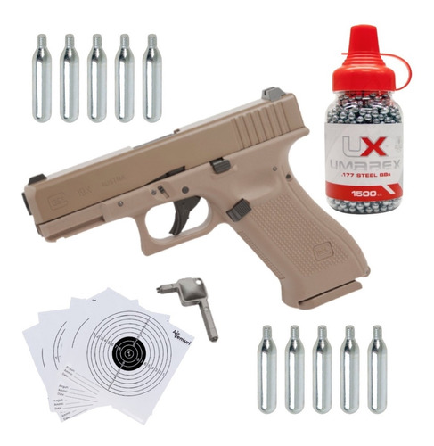 Pistola Glock 19x 10 Co2 .177 Blowback Xtreme C