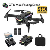 Drone Profesional Doble Camara 4k Con Luces Led + 2 Baterias