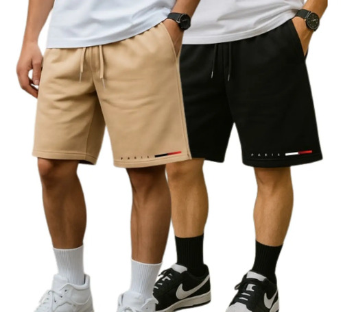 Kit 2 Bermuda Masculina Moletom Moletinho Treino Academia | MercadoLivre