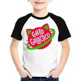 Camisa Camiseta Gato Galactico Youtuber Raglan Unissex