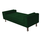 Recamier Baú Félix King Size 195cm Suede Verde - Amarena