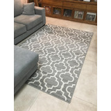 Alfombra Living Moderna Diseño Escandinavo Gris 1.60 X 2.35