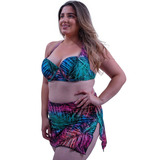 Biquini Saia Plus Size Com Bojo/ Moda Paraia/ Maiô E Biquini