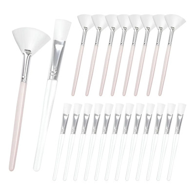 Brochas Para Máscara Facial Con Abanico Suave, 20 Piezas