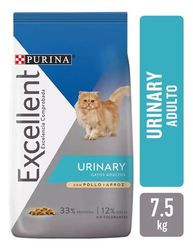 Pack Excellent Gato Adulto Urinary 3 Kg + Toallitas Húmedas