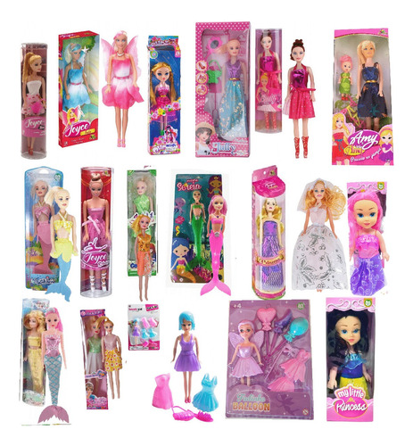 Kit 100 Boneca Na Caixa Menina Sortidas Atacado Brinquedo