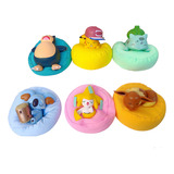 Set 6 Figuras De Pokémon Durmiendo 6cm Picachu Snorlax Eevee