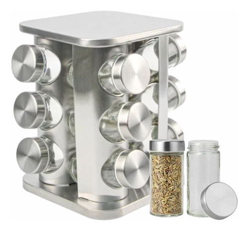 Especiero Condimentero Giratorio Acero Inox X12