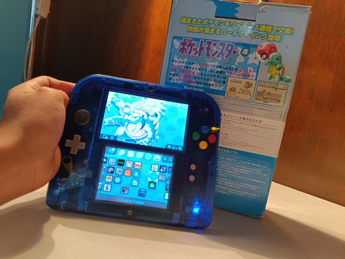 2ds Pocket Monsters Blue Limited Pack 64 Gb Lleno De Juegos