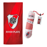 Toallón De Secado Rápido City Blanco Fútbol River Plate