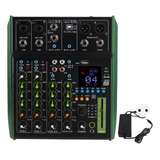 Mixer De Som Digital Metal, Console De Mixagem De 6 Canais E