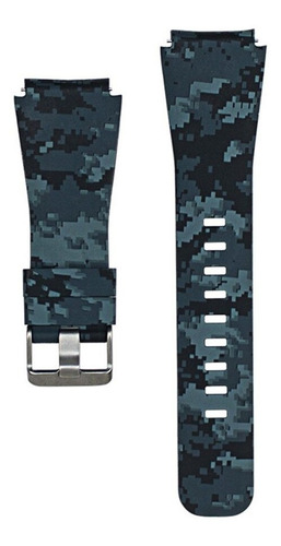 Pulseira Camuflada Militar Para Galaxy Watch 46mm - Preto
