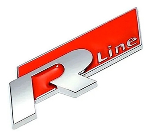 Logo Insignia Deco P / Volkswagen R Line Metálica Rojo 