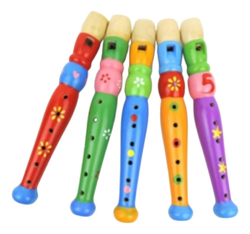 Flauta Instrumento Musical Dulce Chica Madera Infantil Niños