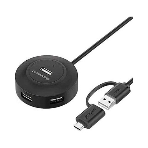 Ugreen Hub Usb 2.0 4 Puertos Con Adaptador Tipo C