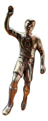 Escultura Adorno De Bronce Jugador De Fútbol Antiguo. 