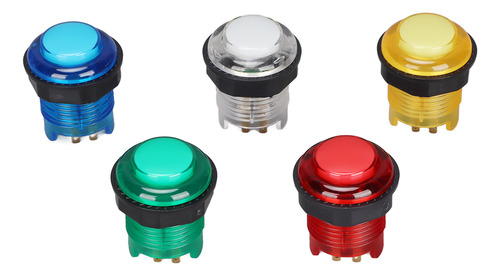 Pulsadores Iluminados Por Led, 5 Piezas, Arcade Professional