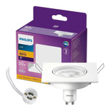 Kit 10 Spots De Led Quadrado 5w Bivolt Base Gu10 Philips