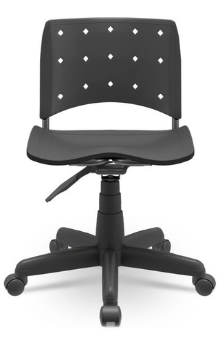 Cadeira Giratória Secretária Ergoplax Plaxmetal 33970 Cor Preto