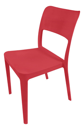 Silla Plástica Minimal Roja Dvp