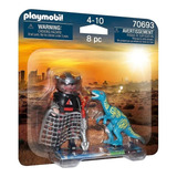 Playmobil Dinosaurio Velociraptor Y Saqueador Duo Pack 70693