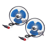 2 Ventiladores Camion Metalico Giratorio Reforzado 24v 8puLG