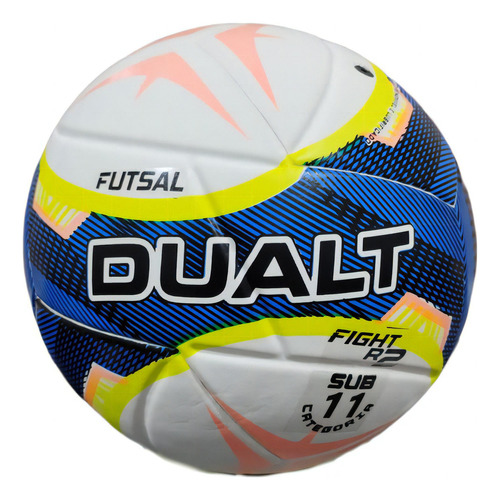 Bola Futsal Dualt Fight R2 - Sub 11 Cor Azul/amarelo