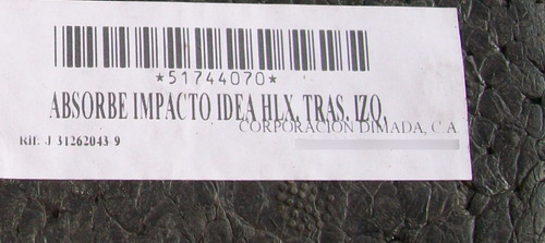 Absorbe Impacto Fiat Idea Hlx. Trasero Izquierdo Foto 3