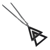 Colar Corrente Triângulo - Black Edition
