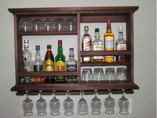 Repisa  Colonial Para Botellas Mini Bar Cava Cantina