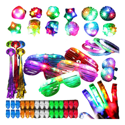 77 Piezas Kit Paquete Batucada Fiesta Neon Con Luz Led | Meses sin interés