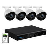 Sistema De Cámara De Seguridad 4k 8mp Al Aire Libre, Dvr Híb