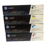 Pack Kit Hp 4  Toner  126a Bk Y Colores