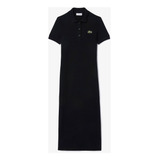 Lacoste Vestido Feminino Midi Estilo Polo