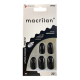 Unhas Postiças Amendoado Médio Preto - Macrilan