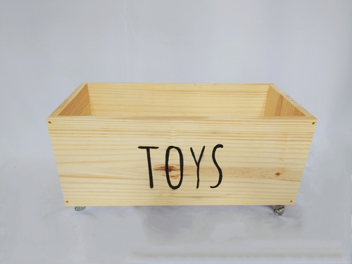 Baú Madeira Toys Para Brinquedos C/ Rodinhas