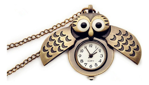 Reloj De Bolsillo Vintage Búho Alado