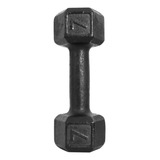 1 Halter Sextavado Fundido Preto 07kg Treino Casa Academia