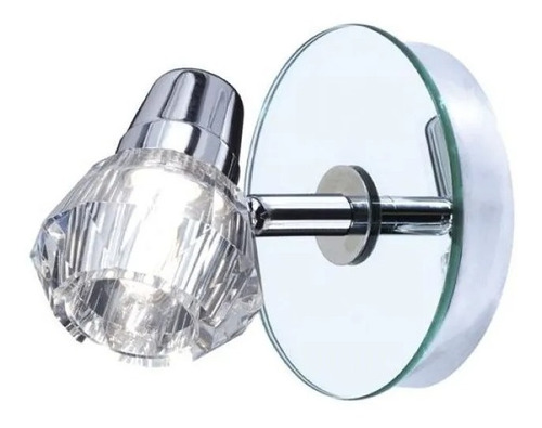 Aplique Spot Pared/techo 1 Luz Acero Tulipa Cristal G9 Led