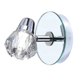 Aplique Spot Pared/techo 1 Luz Acero Tulipa Cristal G9 Led