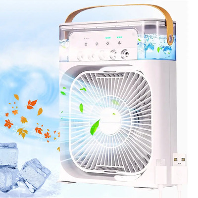 Ventilador De Escritorio Marca Leiej Mini Aire Acondicionado Portátil Humidificador Enfriador Blanco Cantidad De Aspas 3 Con Luz Led Temporizador Refrescante Abanico | MercadoLibre