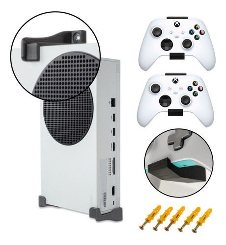 Soporte Pared Xbox Series S Stand + 2 Soportes De Control