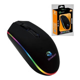 Mouse Óptico Cable Usb Gamer Rgb Led Home Office 1600dpi Color Negro